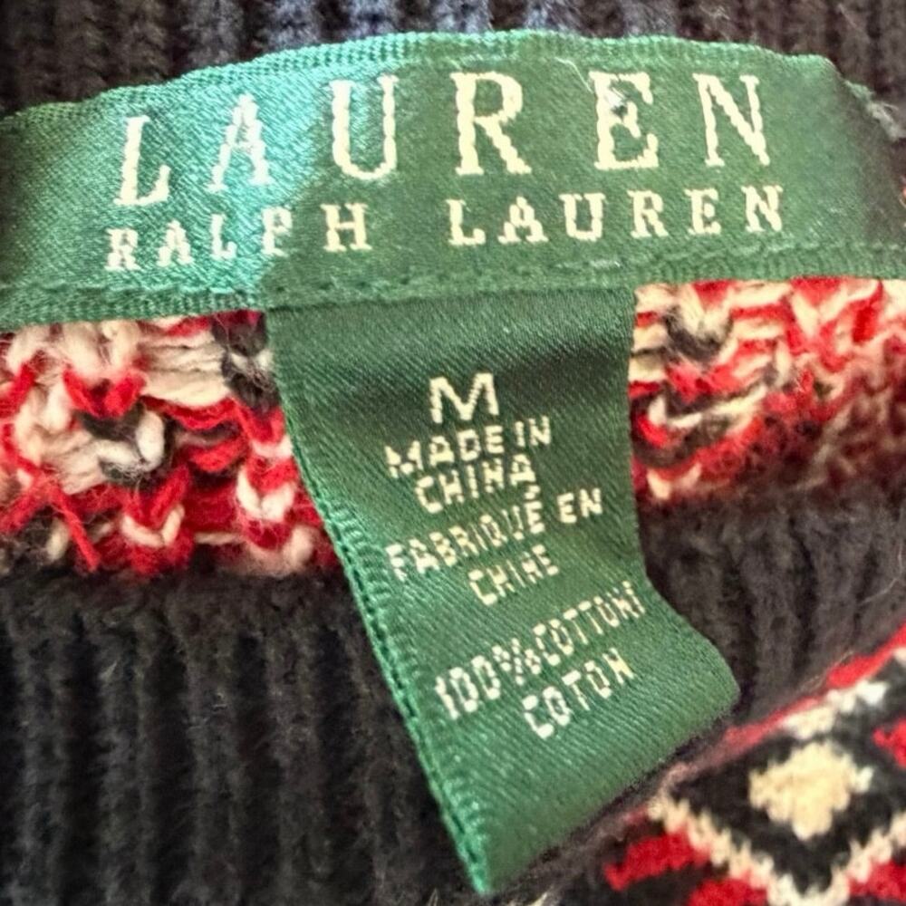 Lauren Ralph Lauren Women’s Medium southwestern Aztec print‎ sweater - Picture 2 of 7